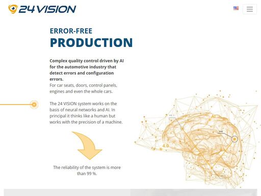 24 vision system error-free production