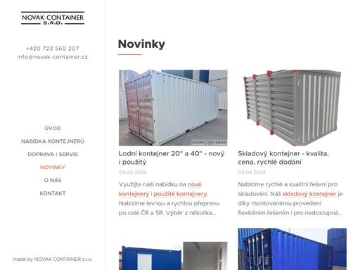 výroba a prodej kontejnerů. mnoho kontejnerů skladem. nabízíme skladové, obytné a námořní kontejnery. nakupujte u specialisty..