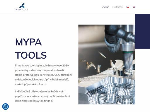 firma mypa tools byla založena v roce 2020 pracovníky s dlouholetou praxí v oblasti rapid prototypingu konstrukce, cnc obrábění a dokončovacích operací při