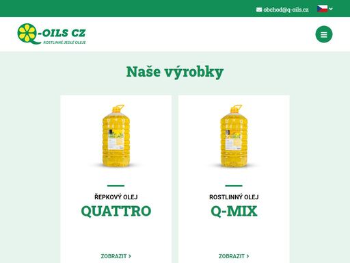 q-oils cz s.r.o. - výroba rostlinných jedlých olejů.