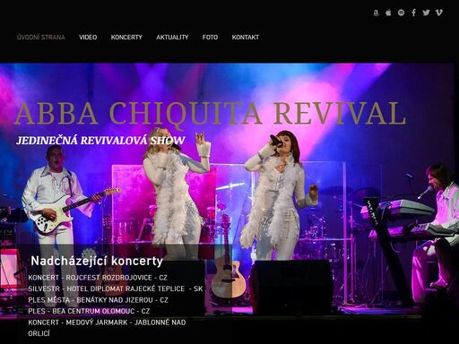 oficiální webové stránky olomoucké skupiny abba chiquita revival