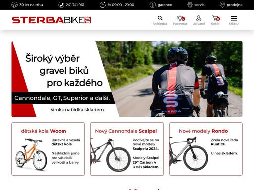 štěrbabike.cz - jízdní kola, elektrokola, oblečení, kompomenty