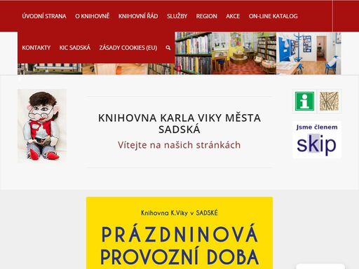 www.knihovnasadska.cz