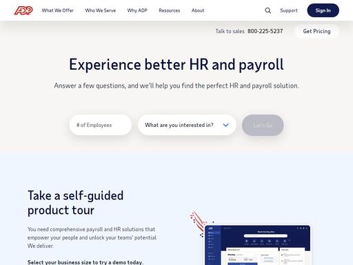 adp offers industry-leading online payroll and hr solutions, plus tax, compliance, benefit administration and more.