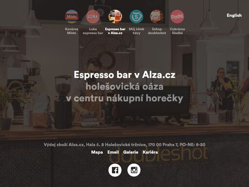 espresso bar v alza.cz - kavárna pražírny doubleshot v srdci nákupního centra alza.cz