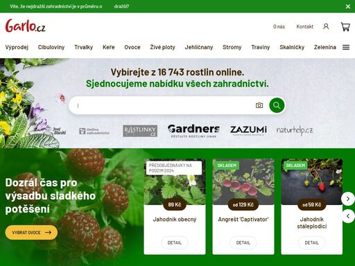 jsme vyhledávač a srovnávač víc jak 16 000 rostlin. sjednotili jsme online zahradnictví pod jednu střechu. vyberte si snadno ještě dnes a šetřete čas i peníze  ?