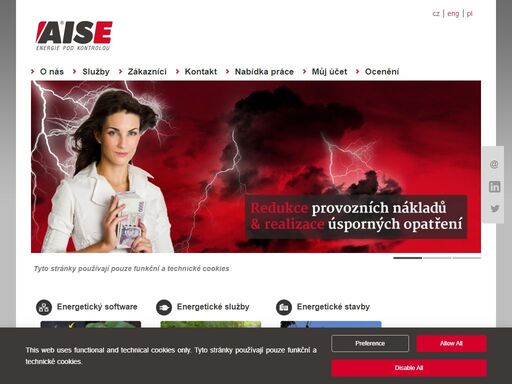 aisezlin.cz • poskytujeme komplexní energetické služby - víme jak dosáhnout významných úspor v nákladech na energie!