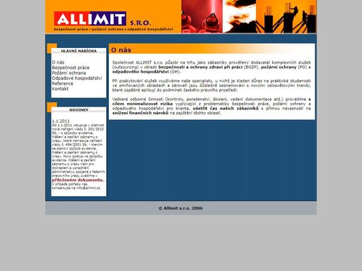 allimit - outsourcing v oblastech bezpečnost a ochrana zdraví při práci bozp, požární ochrana po a odpadové hospodářství