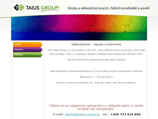 taius group - drogerie, servisní chemie, stavební chemie, čistící prostředky