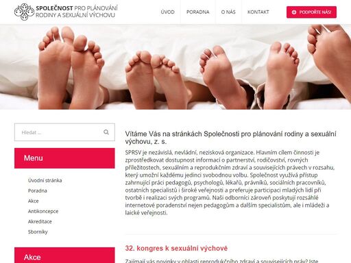 oficiální stránky neziskové organizace společnost pro plánování rodiny a sexuální výchovu.