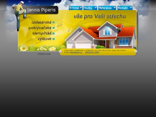 jannis piperis vše pro vaši střechu,práce izolatérské, pokrývačské, klempířské, výškové