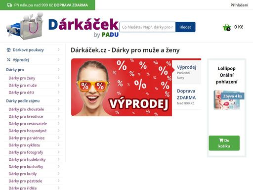 dárkáček.cz - dárky pro muže, ženy i děti. velký výběr dárků za skvělé ceny. rychlé doručení po celé čr.