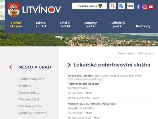 město litvínov se sídlem městský úřad litvínov