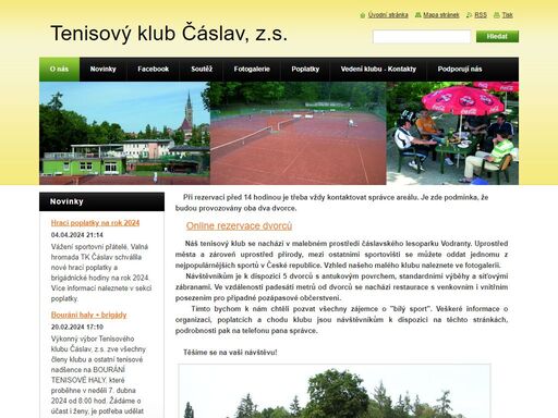 www.teniscaslav.cz