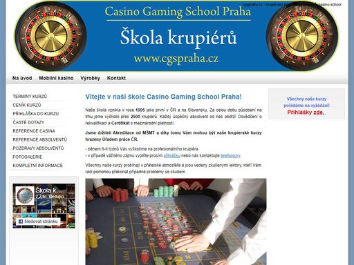 casino gaming school praha nabízí krupiérské kurzy, zprostředkování krupiérů, poradenství v oblasti provozu kasína, pronájem mobilních kasín, potahování stolů pro kasína.