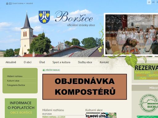 oficiální stránky obce boršice