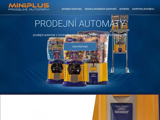 miniplus - prodejní automaty z tvrzeného plastu a kovu