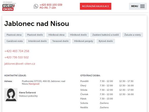 svet-oken.cz/cz/pobocky/jablonec-nad-nisou.html