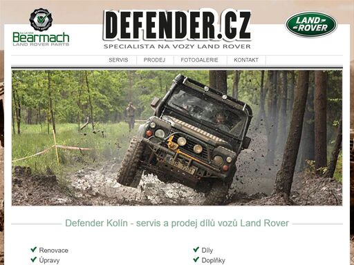 defender kolín - servis a prodej dílů vozů land rover.