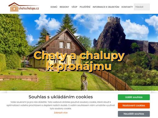     široká nabídka chat a chalup k pronájmu po celé české republice. vyberte si z více než 350 objektů.
