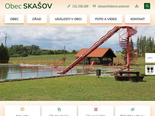 oficiální stránky obce skašov