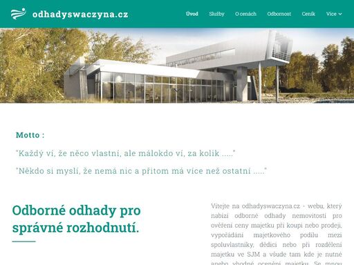 www.odhadyswaczyna.cz