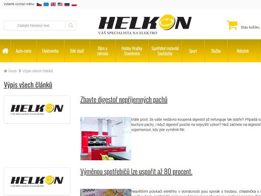 helkon - prodejce elektro, satelitů, antén, náhradních dílů a příslušenství, montáže satelitů, montáže antén