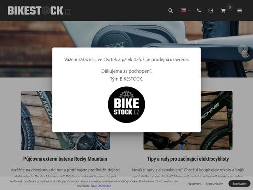 bikestock.cz - - - - obchod s cyklistikou, elektrokola, jízdní kola a servis
