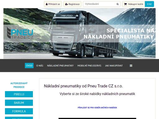pneu trade cz s.r.o. - jsme specialisté na prodej nákladních pneumatik a jejich servisu. využíjte i služeb našeho mobilního pneuservisu!