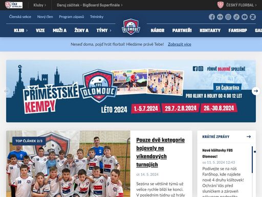 oficiální web sportovního oddílu fbs olomouc
