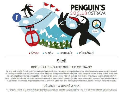 penguin's ski club ostrava nabízí profesionální výuku a trénink lyžování a sportovní přípravu dětí a mládeže.