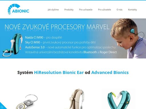 společnost abionic, s.r.o. je výhradním dovozcem systémů kochleárních implantátů od společnosti advanced bionics do čr.