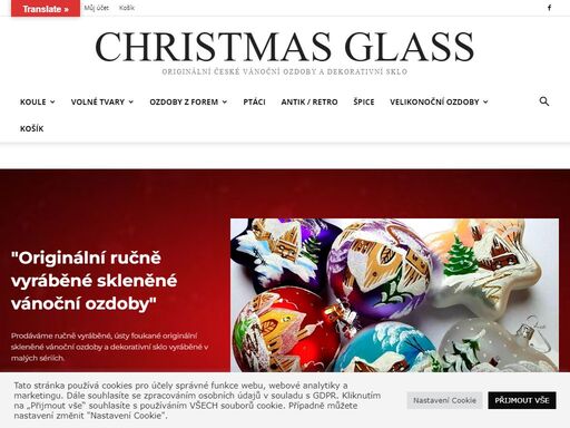 originální, ručně vyráběné tradiční vánoční ozdoby a dekorativní sklo od českého výrobce. ozdoby jsou vyráběné v malých exkluzivních sériích.