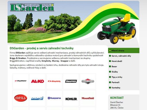 dsgarden - zajišťujeme opravy a servis veškeré zahradní mechanizace, prodej náhradních dílů a příslušenství. půjčovna zahradní techniky.