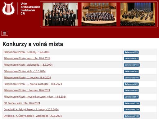 webové stránky odborové organizace unie orchestrálních hudebníků české republiky.