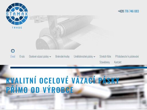 stamak trade s.r.o. - specializujeme se na kvalitní ocelové vázací pásky vyráběné v české republice a švédsku.