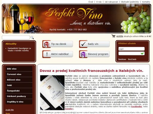 prodej kvalitních vín z celého světa. velkoobchod a maloobchod, internetový prodej.