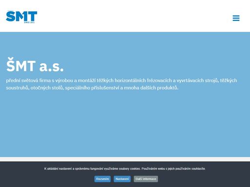 těžké obráběcí stroje pro opracování rozměrných obrobků s jemnou přesností. šmt a.s. kvalita s tradicí.