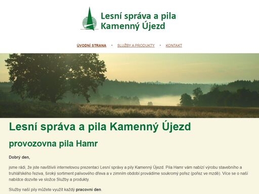 lesní správa a pila kamenný újezd provozovna pila hamr dobrý den, jsme rádi, že jste navštívili internetovou prezentaci lesní správy a pily kamenný újezd. pila hamr vám nabízí výrobu stavebního a truhlářského řeziva, široký sortiment palivového dřeva a v;zimním období provádíme soukromý pořez (pořez ve mzdě). více se o naší nabídce dozvíte ve složce služby […]