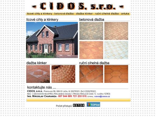 toto jsou oficiální www stránky cidos, s.r.o., která je prodejcem kvalitních cihlářských pálených stavebních materiálů.