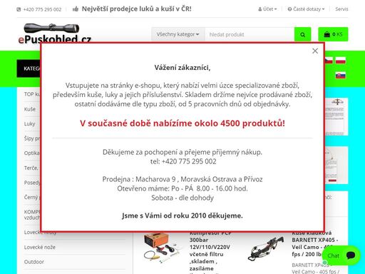 nový eshop epuskohled.cz - prodáváme dalekohledy, puškohledy, kolimátory, atd. za zajímavé ceny !