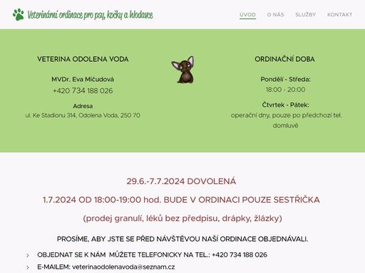 www.veterinaodolenavoda.cz