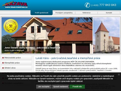 pokrývačské práce,tesařství, klempířské práce - tyto služby vám nabízí pokrývačství kazava