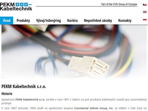 pekm kabeltechnik s.r.o. - výroba elektrických svazků a systémů