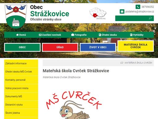 obec strážkovice - oficiální webové stránky
