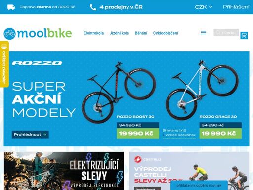 jízdní kola a elektrokola, komponenty, cyklodoplňky, cyklooblečení, běžecké potřeby. eshop a 4 kamenné prodejny. sledujte akce a výprodej