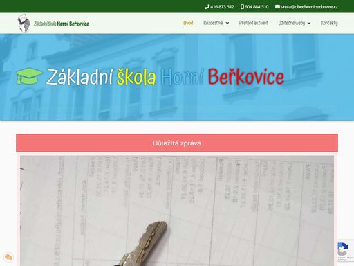 oficiální stránky základní školy horní beřkovice