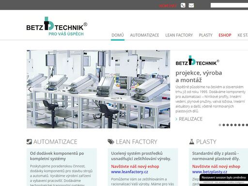 betz s.r.o. - komponenty pro automatizaci a plastové díly