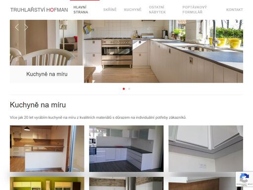 vyrábíme kuchyně, vestavné či šatní skříně a další nábytek na míru z kvalitních materiálů s důrazem na individuální potřeby zákazníků.