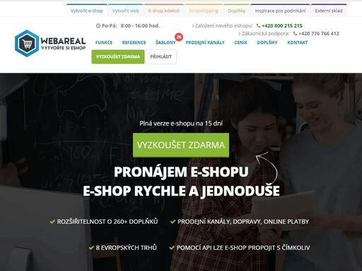 webareal.cz – pronajměte si vlastní e-shop snadno a rychle. vyzkoušejte e-shop zdarma. prodávejte ještě dnes.